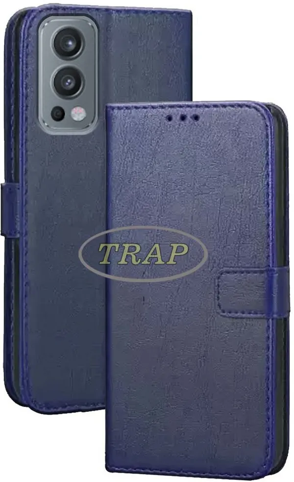 Blue_Artificial_Leather_OnePlus_Nord_2_5G_Back_Cover