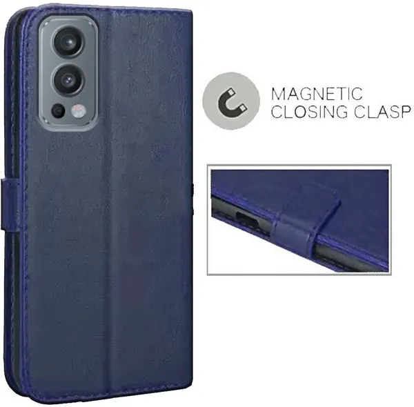 Blue_Artificial_Leather_OnePlus_Nord_2_5G_Back_Cover