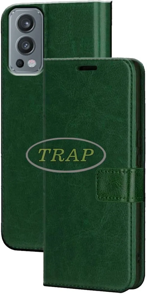 Green_Artificial_Leather_OnePlus_Nord_2_5G_Back_Cover