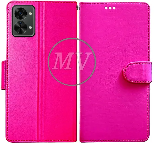 Pink_Artificial_Leather_OnePlus_Nord_2T_Back_Cover
