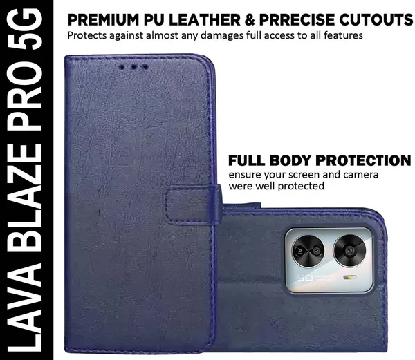 Blue_Artificial_Leather_Lava_Blaze_Pro_5G_Back_Cover