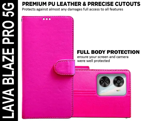 Pink_Artificial_Leather_Lava_Blaze_Pro_5G_Back_Cover