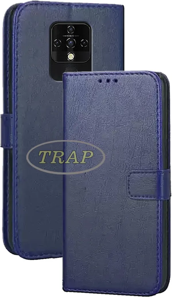 Blue_Artificial_Leather_Tecno_Camon_16_Back_Cover