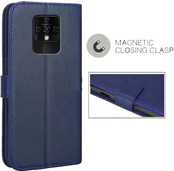Blue_Artificial_Leather_Tecno_Camon_16_Back_Cover