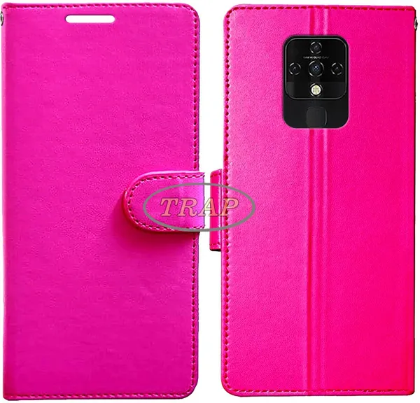 Pink_Artificial_Leather_Tecno_Camon_16_Back_Cover