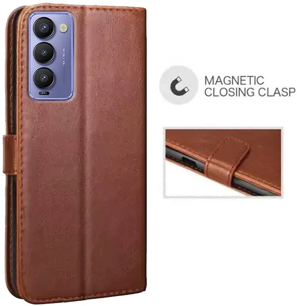 Brown_Artificial_Leather_Tecno_Camon_18_Back_Cover
