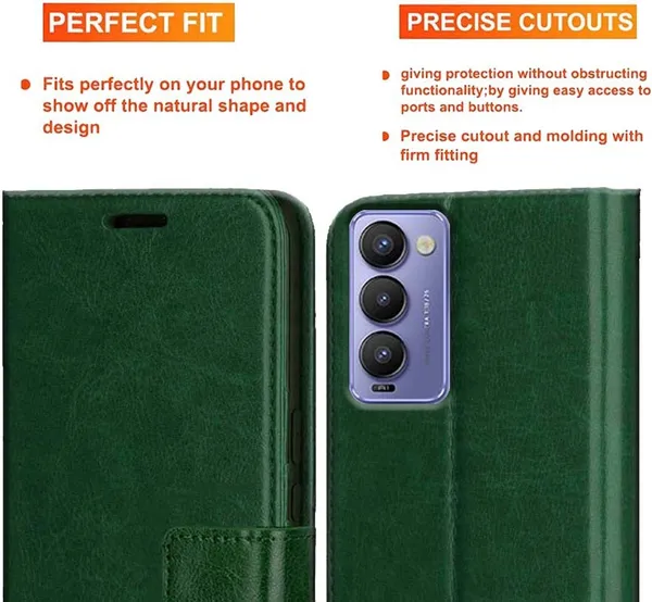 Green_Artificial_Leather_Tecno_Camon_18_Back_Cover