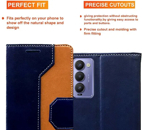 Multicolor_Artificial_Leather_Tecno_Camon_18_Back_Cover