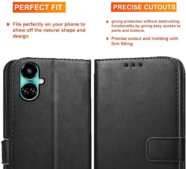Black_Artificial_Leather_Tecno_Camon_19_Back_Cover