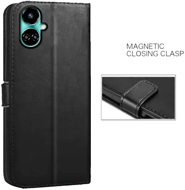 Black_Artificial_Leather_Tecno_Camon_19_Back_Cover