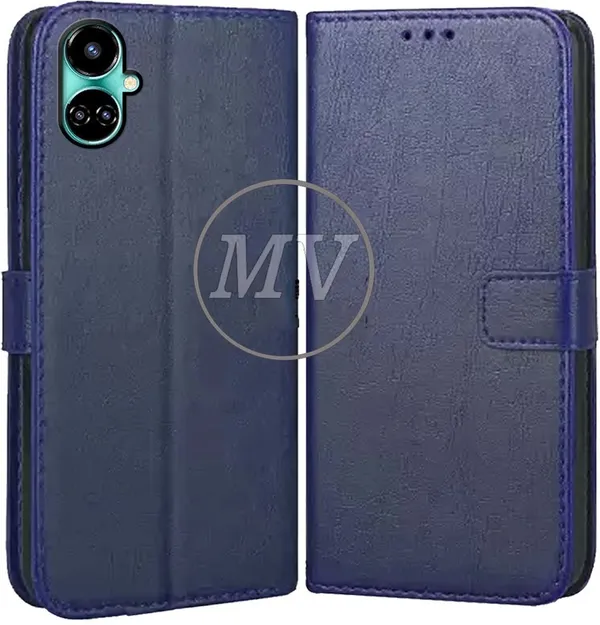 Blue_Artificial_Leather_Tecno_Camon_19_Back_Cover