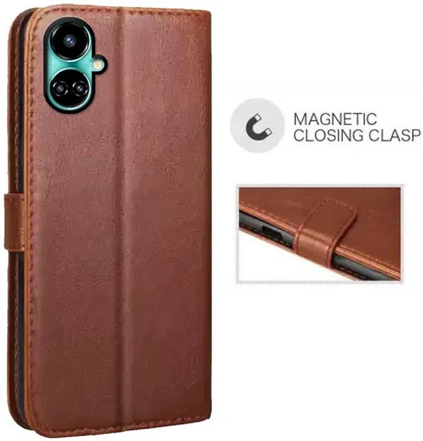 Brown_Artificial_Leather_Tecno_Camon_19_Back_Cover