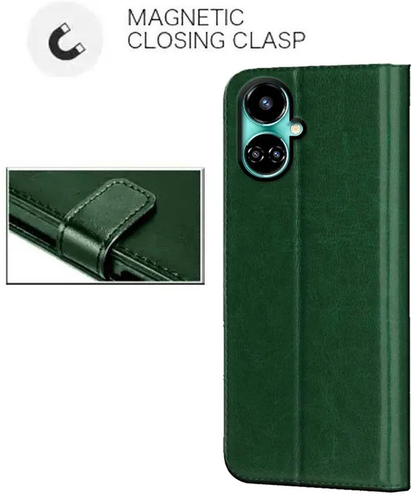 Green_Artificial_Leather_Tecno_Camon_19_Back_Cover