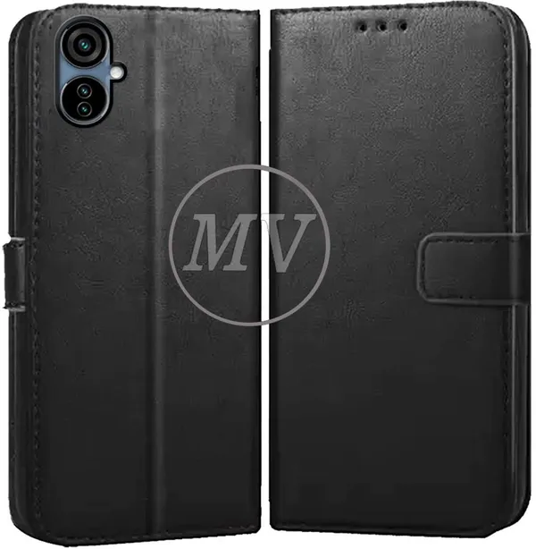 Black_Artificial_Leather_Tecno_Camon_19_Neo_Back_Cover