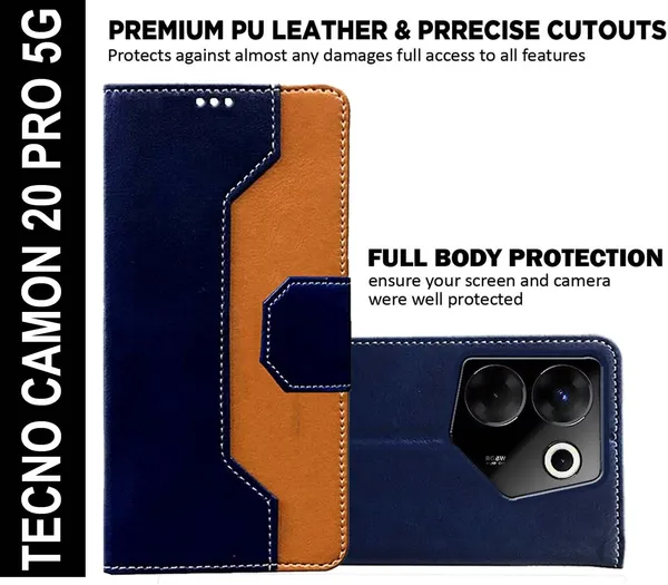 Multicolor_Artificial_Leather_Tecno_Camon_20_Pro_5G_Flip_Cover