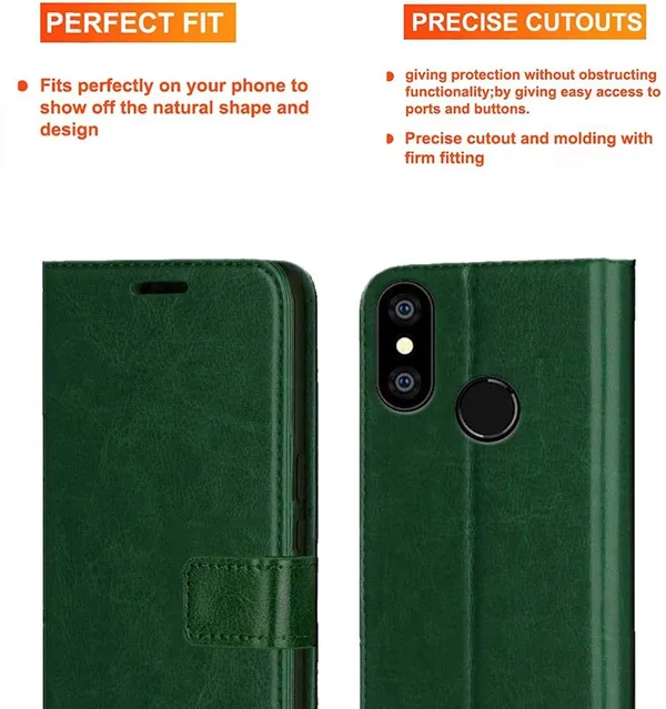 Green_Artificial_Leather_Coolpad_Cool_5_Flip_Cover