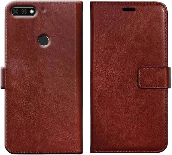 Brown_Leather_Honor_7A_Wallet_Case_Cover