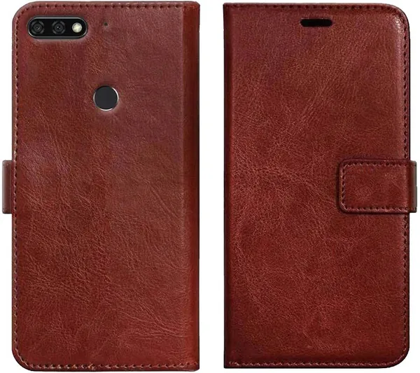 Brown_Leather_Honor_7C_Wallet_Case_Cover