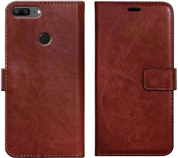 Brown_Leather_Honor_9_Lite_Wallet_Case_Cover