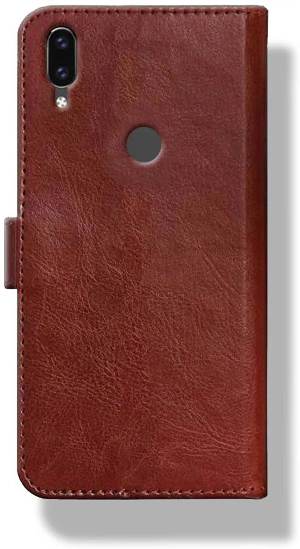 Brown_Leather_Huawei_Honor_Play_Wallet_Case_Cover