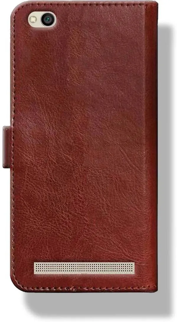Brown_Leather_Mi_Redmi_5A_Wallet_Case_Cover