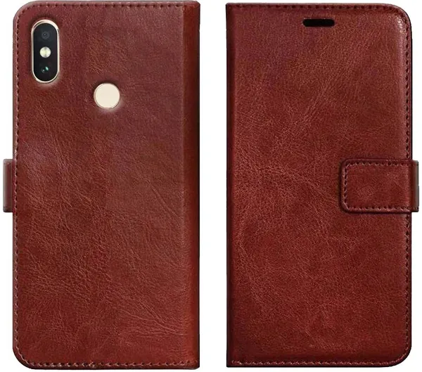 Brown_Leather_Mi_Redmi_6_pro_Wallet_Case_Cover