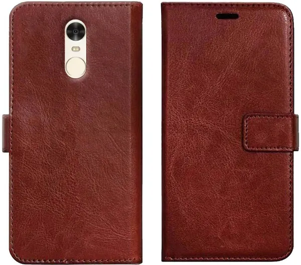 Brown_Leather_Mi_Redmi_Note_4_Wallet_Case_Cover
