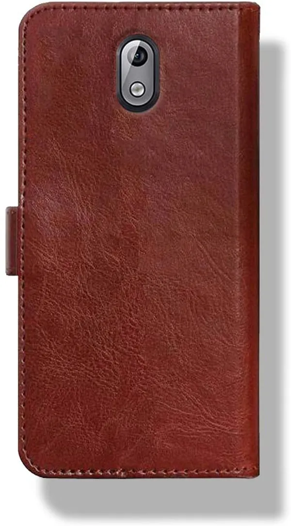 Brown_Leather_Nokia_3.1_Wallet_Case_Cover