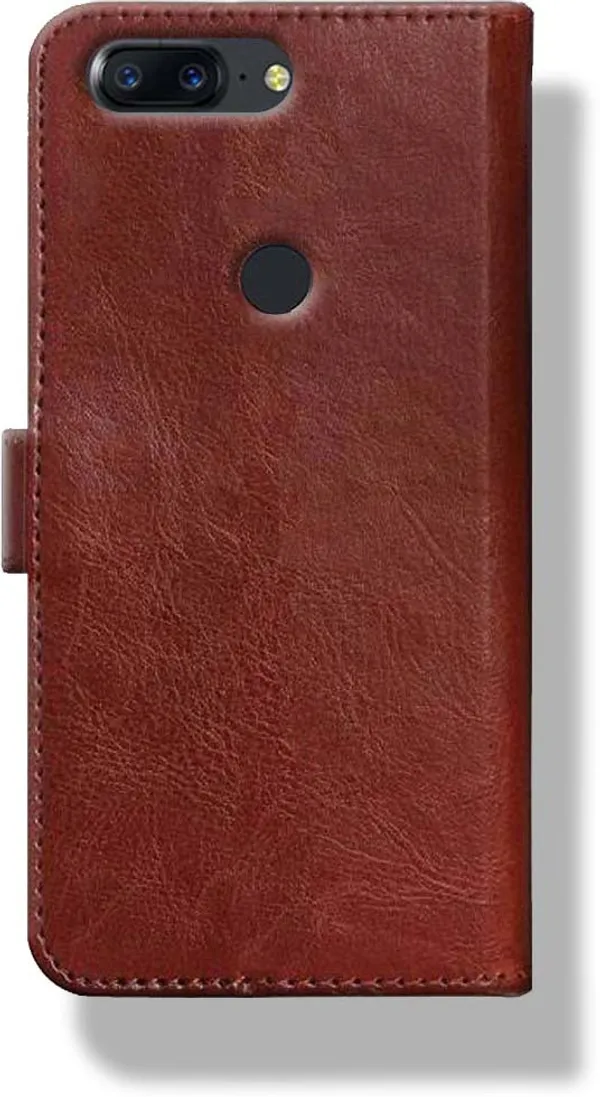 Brown_Leather_OnePlus_5T_Wallet_Case_Cover