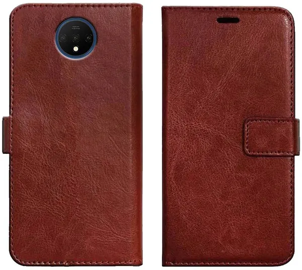 Brown_Leather_OnePlus_7T_Wallet_Case_Cover