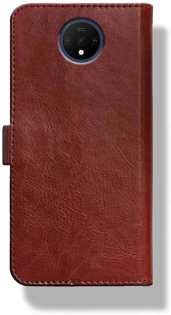 Brown_Leather_OnePlus_7T_Wallet_Case_Cover