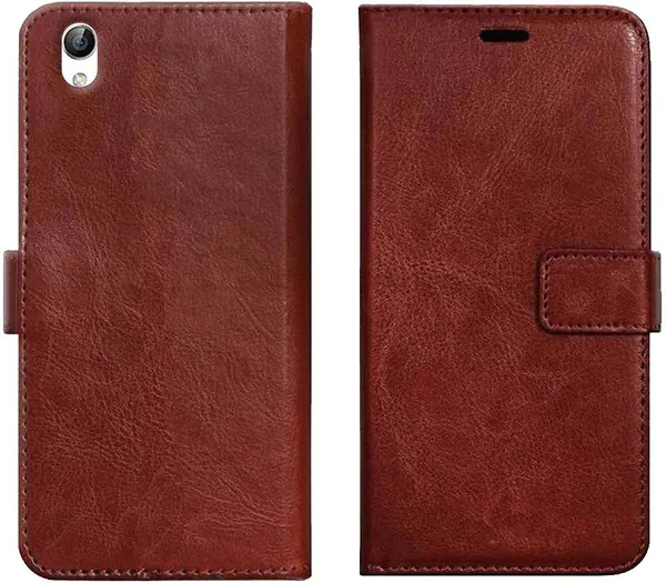 Brown_Leather_Oppo_A37_Wallet_Case_Cover