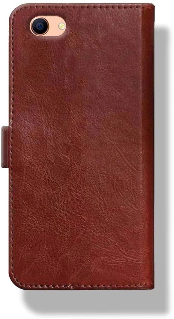 Brown_Leather_Oppo_A83_Wallet_Case_Cover