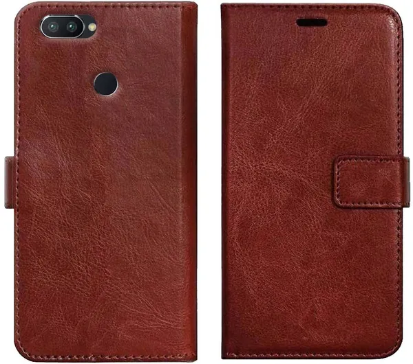 Brown_Leather_Realme_2_Pro_Wallet_Case_Cover