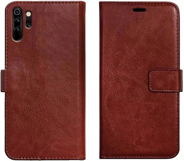Brown_Leather_Redmi_Note_8_Pro_Wallet_Case_Cover
