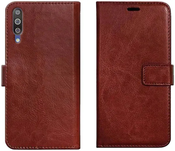 Brown_Leather_Samsung_Galaxy_A50_Wallet_Case_Cover