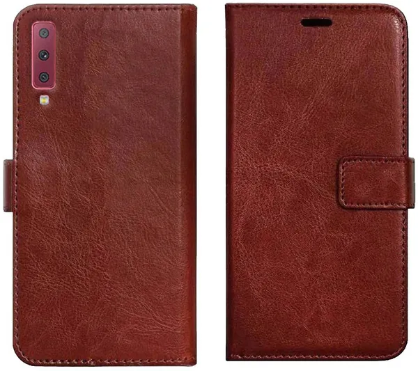 Brown_Leather_Samsung_Galaxy_A7_2018_Edition_Wallet_Case_Cover
