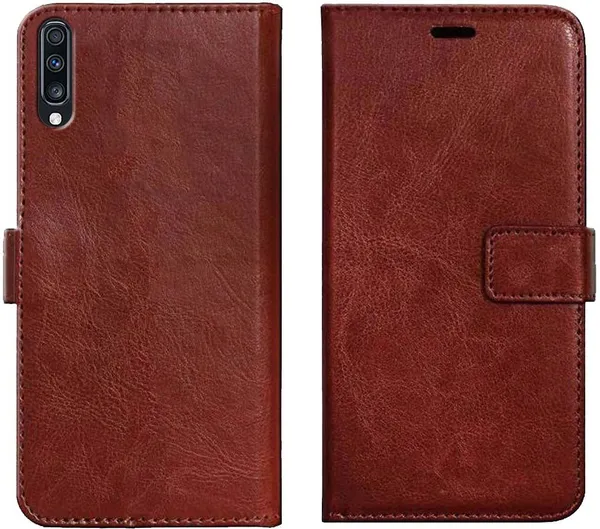 Brown_Leather_Samsung_A70_Wallet_Case_Cover