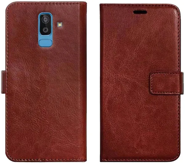 Brown_Leather_Samsung_Galaxy_J8_Wallet_Case_Cover