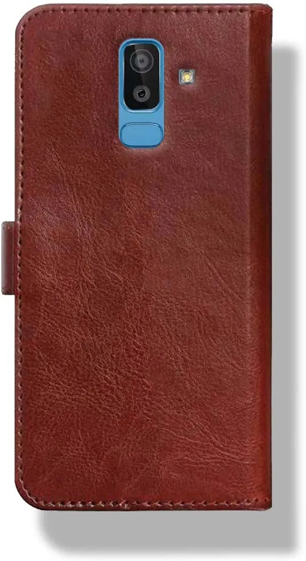 Brown_Leather_Samsung_Galaxy_J8_Wallet_Case_Cover