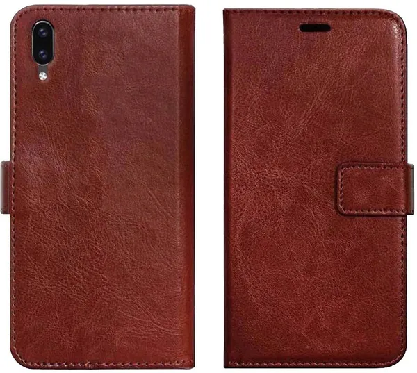 Brown_Leather_Vivo_V11_Pro_Wallet_Case_Cover