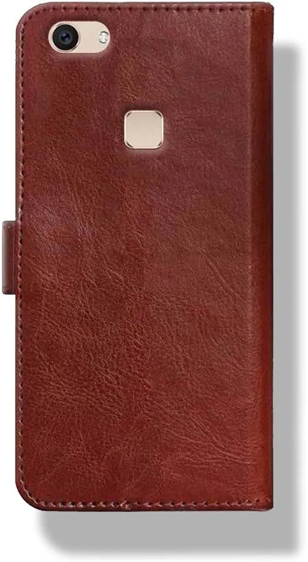 Brown_Leather_VIVO_V7_Wallet_Case_Cover