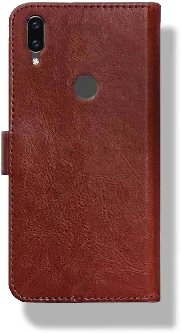 Brown_Leather_VIVO_V7_Plus_Wallet_Case_Cover