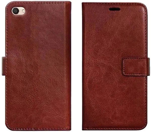 Brown_Leather_VIVO_Y71_Wallet_Case_Cover