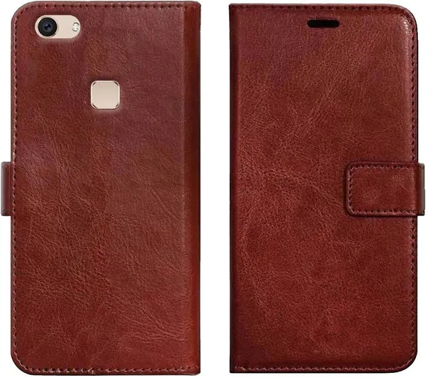 Brown_Leather_Vivo_Y83_Wallet_Case_Cover