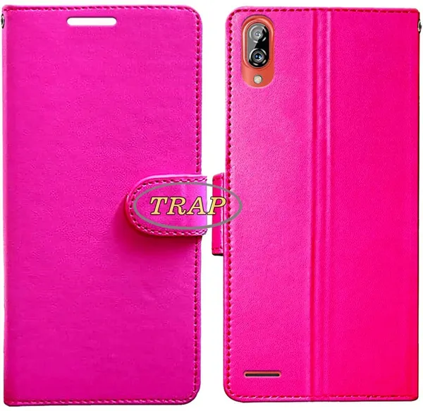Pink_Artificial_Leather_Gionee_Max_Back_Cover