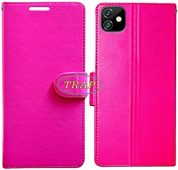 Pink_Artificial_Leather_Gionee_Max_Pro_Back_Cover