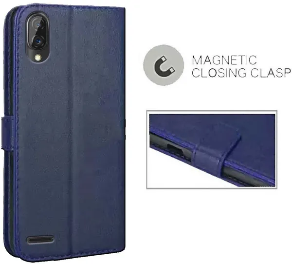 Blue_Artificial_Leather_Gionee_F11&Gionee_Max_Flip_Cover