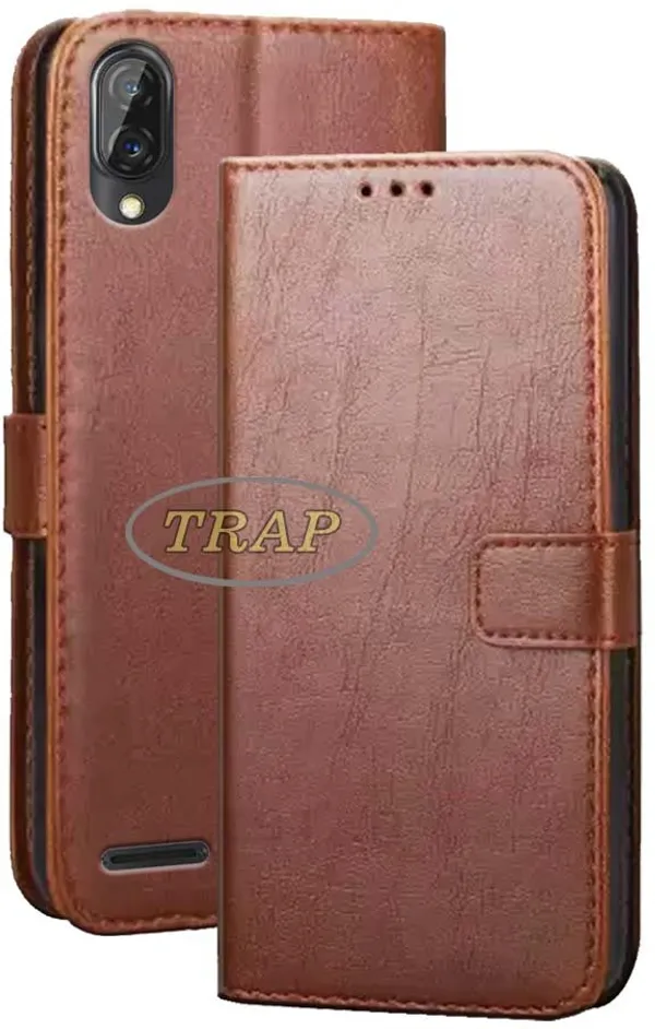 Brown_Artificial_Leather_Gionee_F11&Gionee_Max_Flip_Cover
