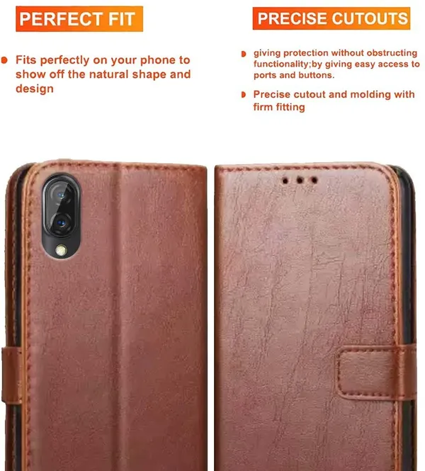 Brown_Artificial_Leather_Gionee_F11&Gionee_Max_Flip_Cover